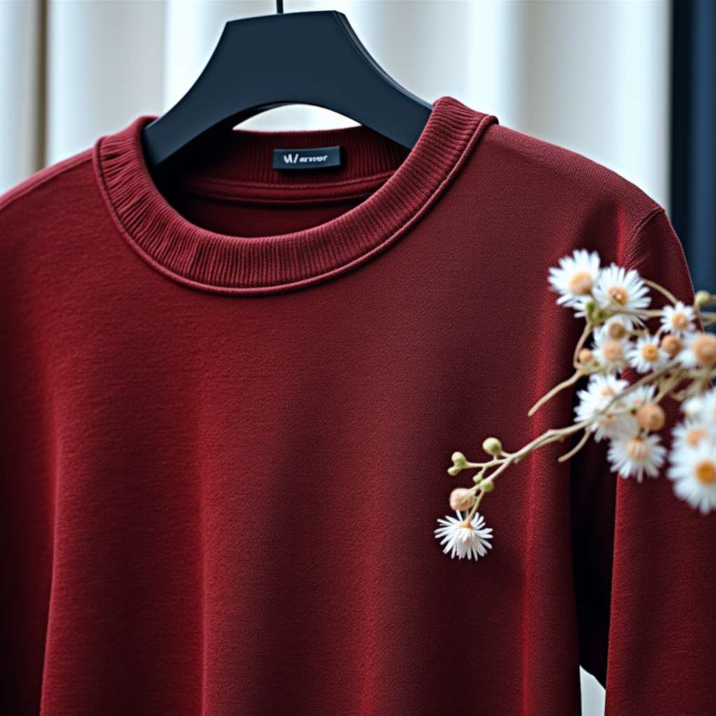 Elegant Minimalist T-Shirt Design - Maroon