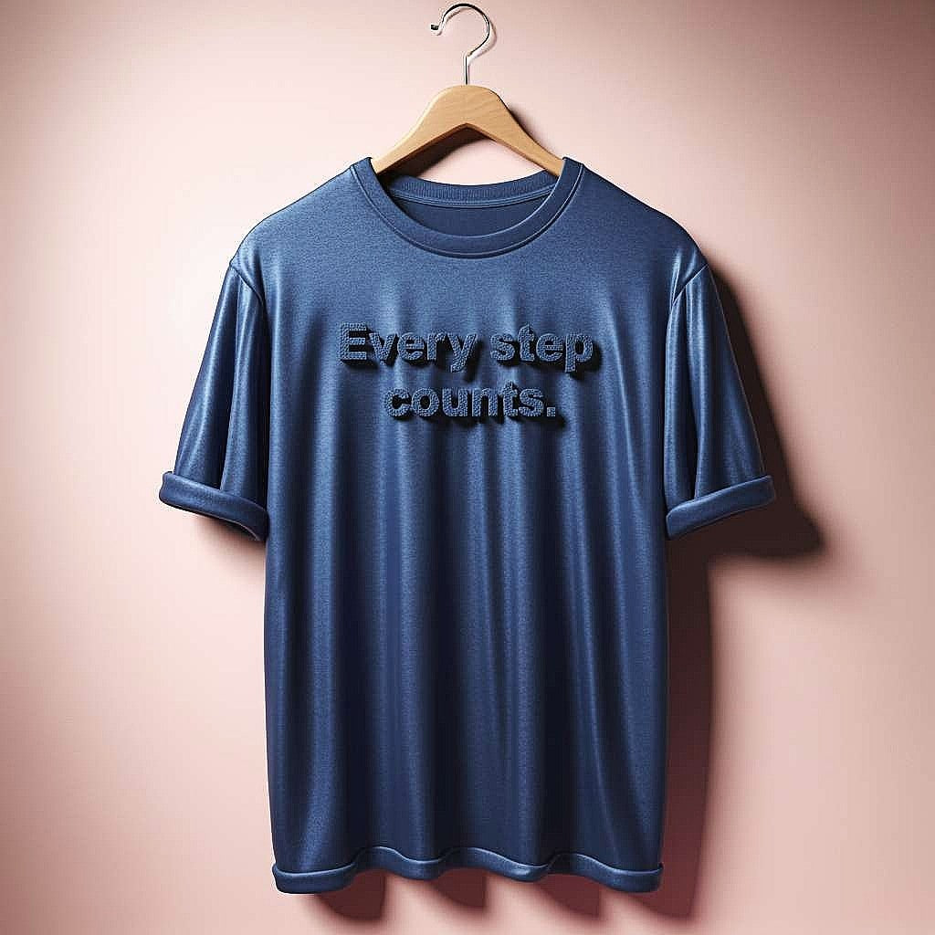 Motivational T-Shirt: Every Step Counts