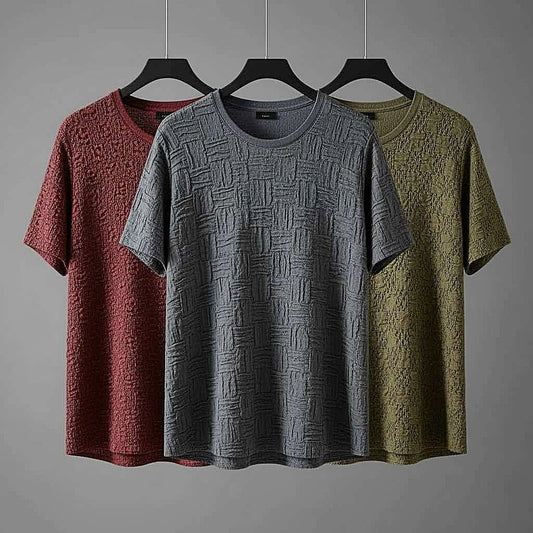 Sophisticated Texture Trio T-Shirt Set