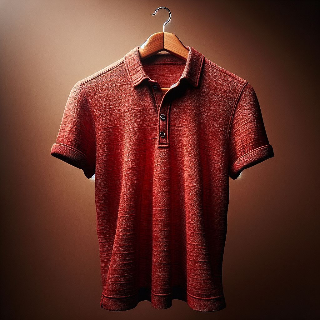 Sophisticated Brick-Red Polo Shirt