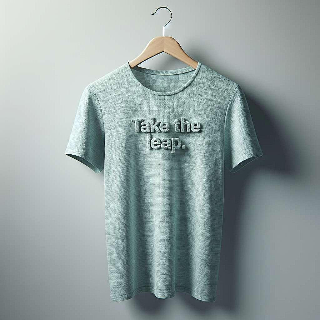 Take the leap. Light Green T-Shirt