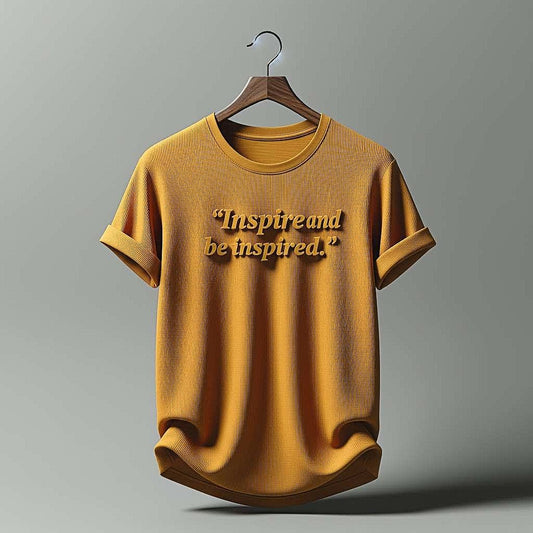 "Inspire and be inspired" Mustard T-Shirt