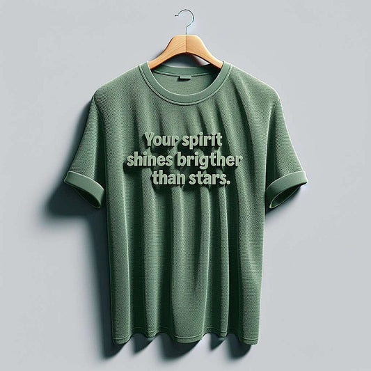 Your Spirit Shines Brighter Than Stars Sage Green T-Shirt