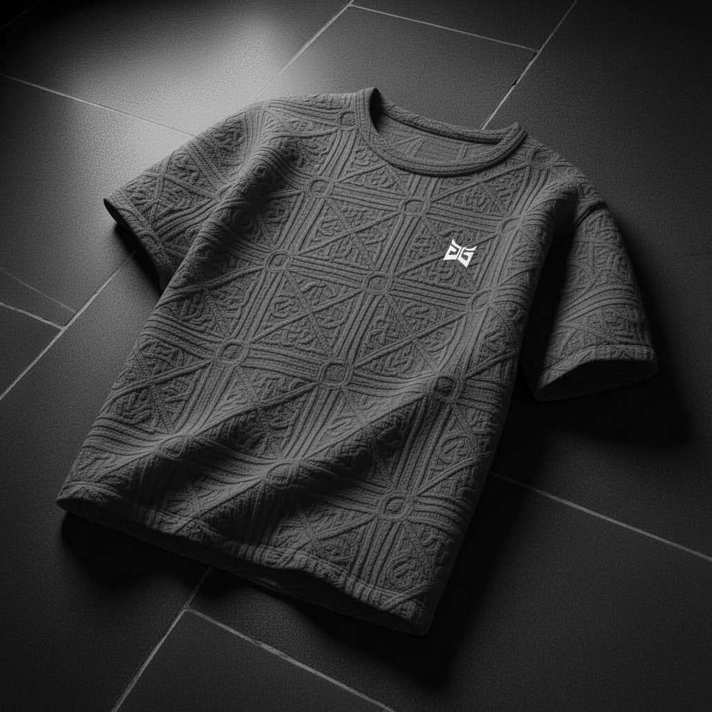 Sophisticated Geometric T-Shirt Design - Grey