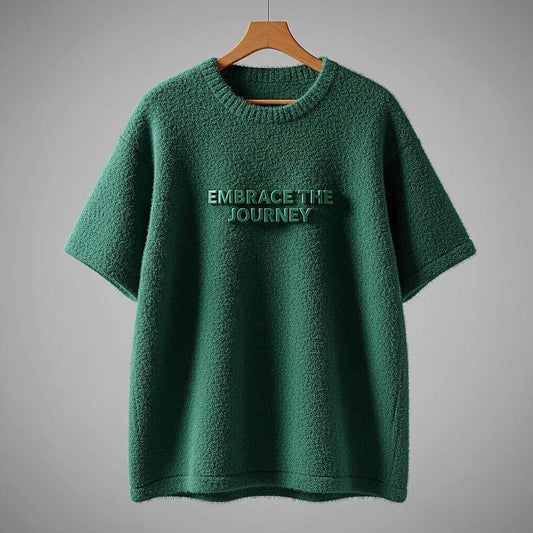 Cozy Green T-Shirt with Inspirational Quote