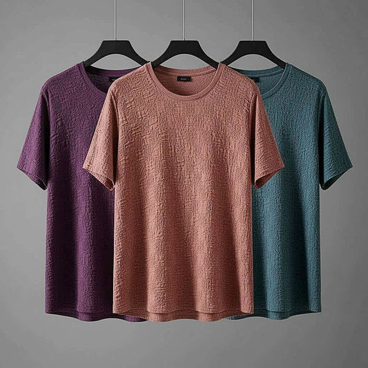 Waffle-Knit T-Shirt Combo Set