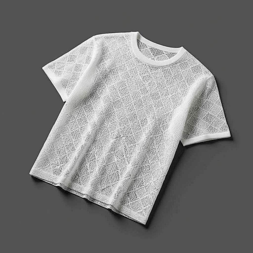 Elegant White Lace T-Shirt