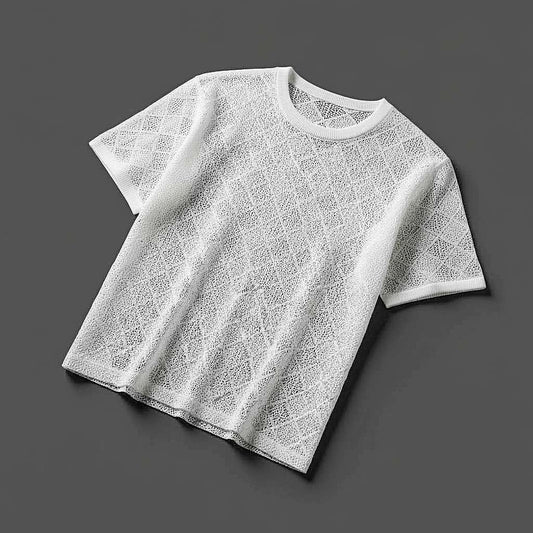 Elegant White Lace T-Shirt for a Minimalist Look