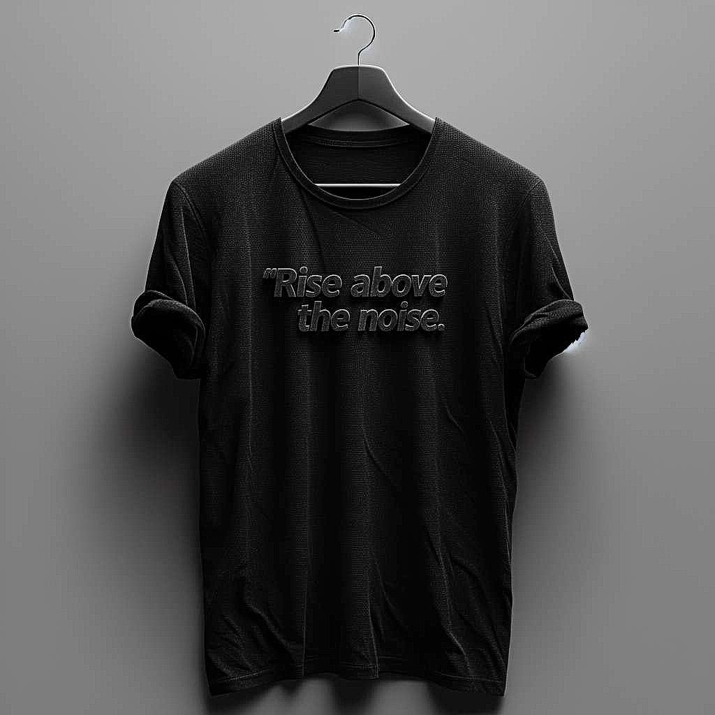 Rise above the noise Black T-Shirt