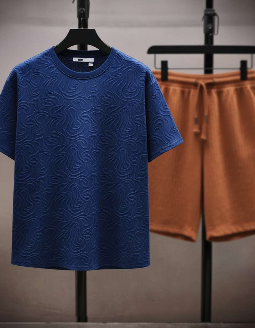 Simple and Sophisticated White T-Shirt - Navy