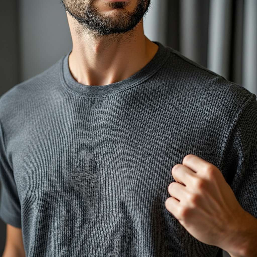 Clean and Simple White T-Shirt - Grey