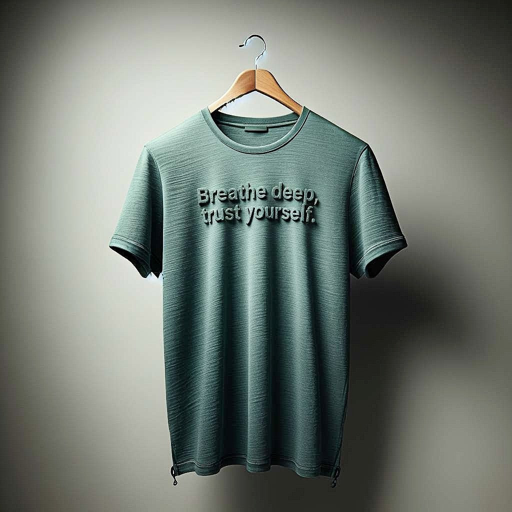 Breathe Deep, Trust Yourself Muted Green T-Shirt