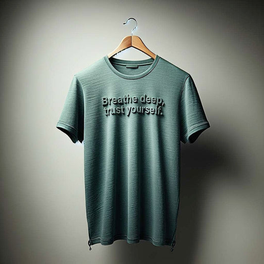 Breathe Deep, Trust Yourself Muted Green T-Shirt