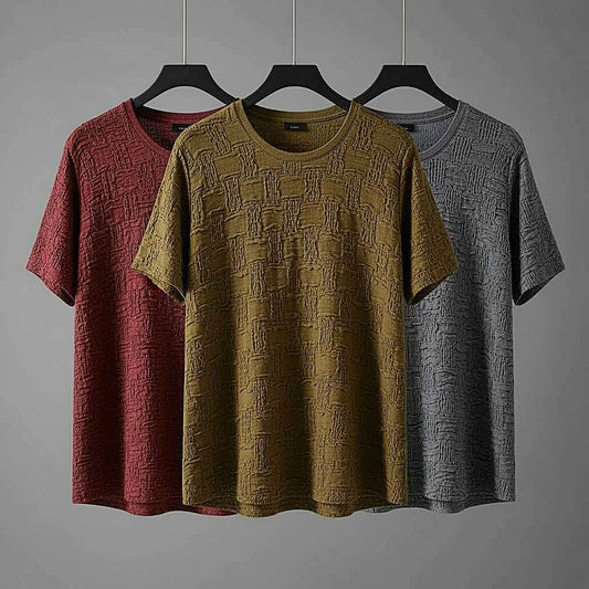 Versatile Textured T-Shirt in Earthy Tones