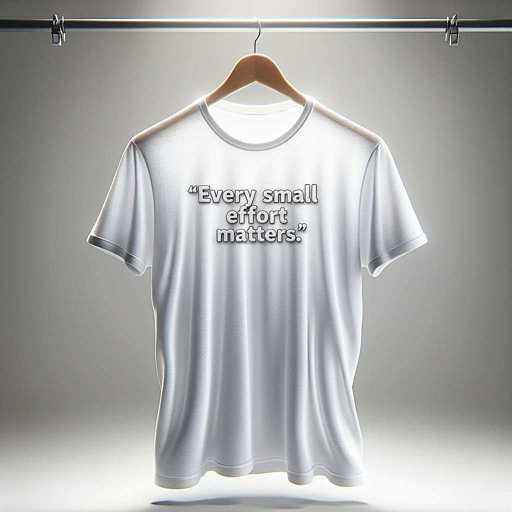 Every small effort matters T-Shirt in white