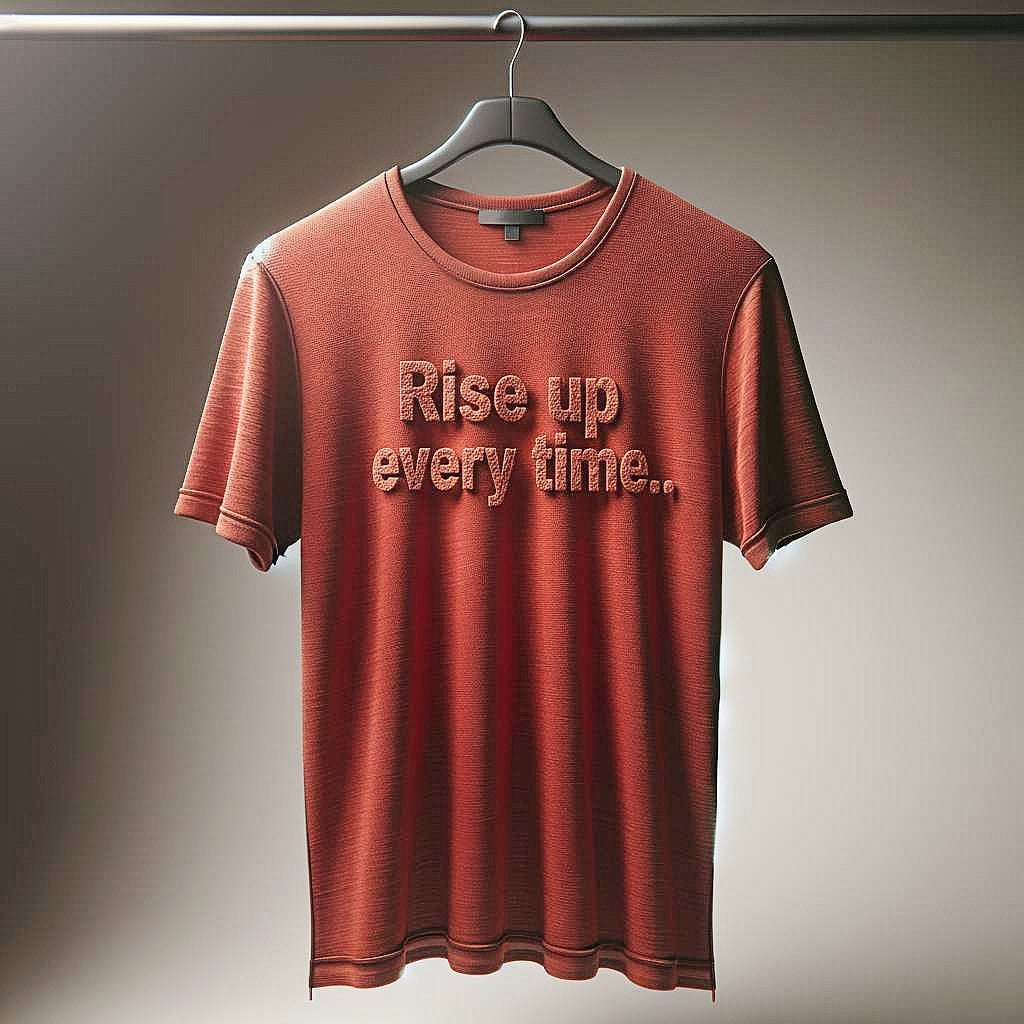 Rise Up Every Time.. Reddish-Brown T-Shirt