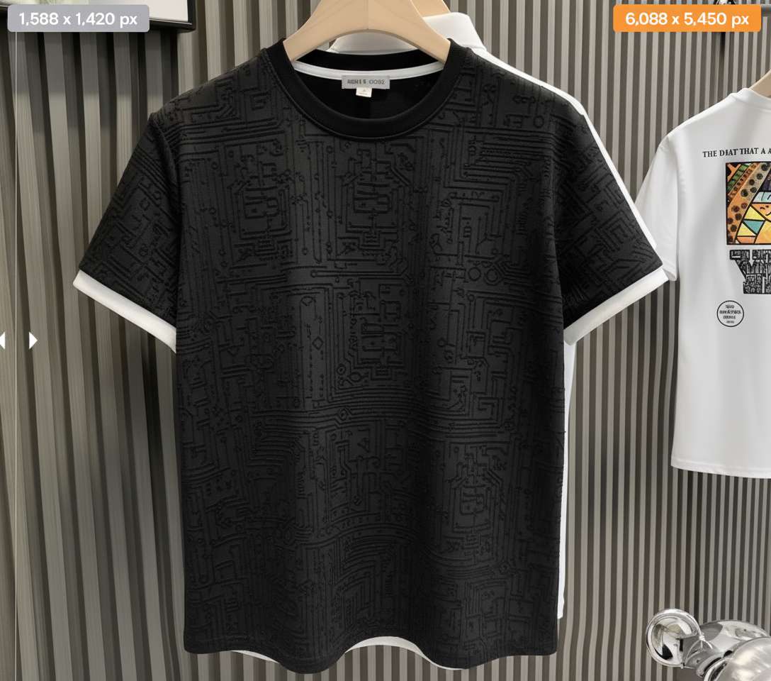 Futuristic Circuit Board T-Shirt - Black