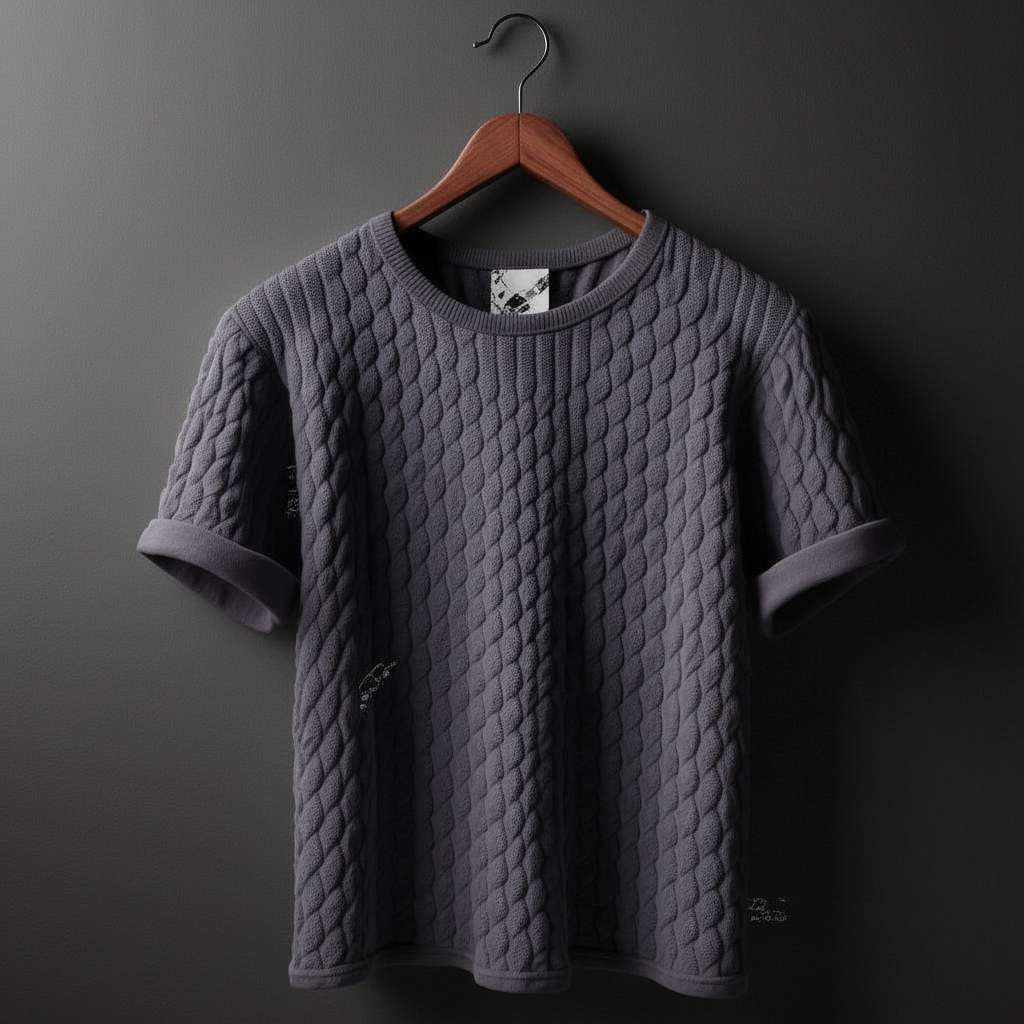Quilted Diamond T-Shirt - Grey