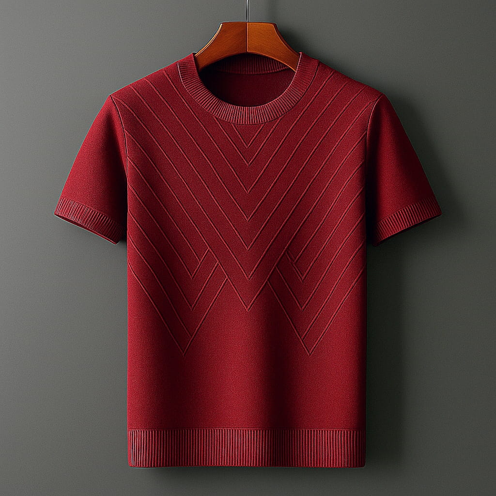 Sophisticated and Modern Burgundy Chevron T-Shirt