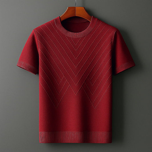 Sophisticated and Modern Burgundy Chevron T-Shirt