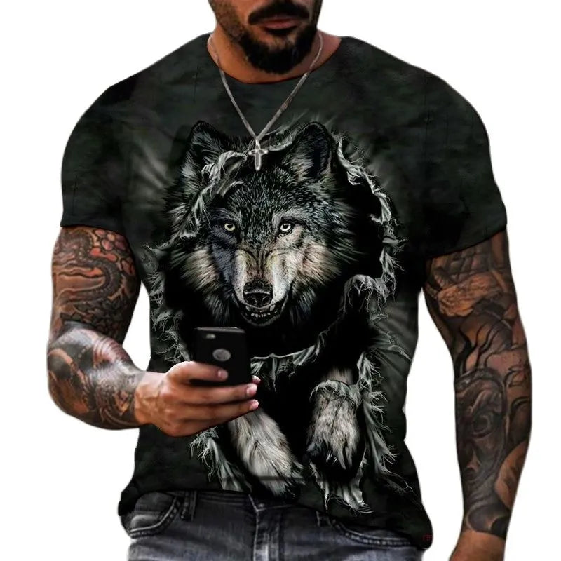 Beast Lion & Wolf 3D T Shirt