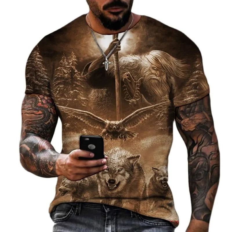Beast Lion & Wolf 3D T Shirt