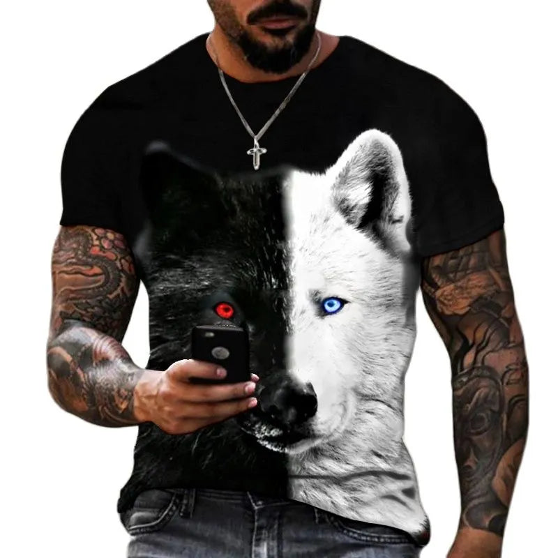 Beast Lion & Wolf 3D T Shirt
